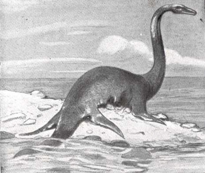 Recreación de un pleniosaurio en el lago Ness