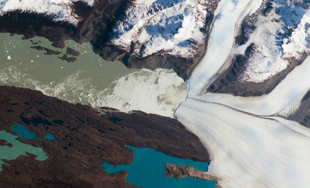 El Glaciar Upsala en el parque nacional Los Glaciares - Foto: NASA
