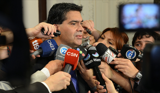 Jorge Capitanich Jefe de Gabinete con la prensa esta mañana - Foto: Presidencia de la Nación