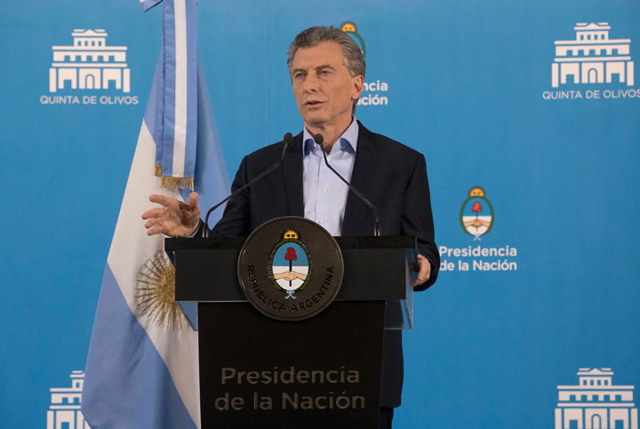El presidente Mauricio Macri ayer en la Quinta de Olivos - Foto: Presidencia