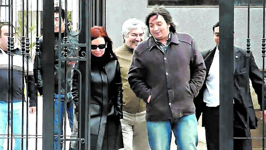 Cristina Kirchner Presidenta, Máximo Kirchner junto a Lázaro Báez - Foto: OPI Santa Cruz