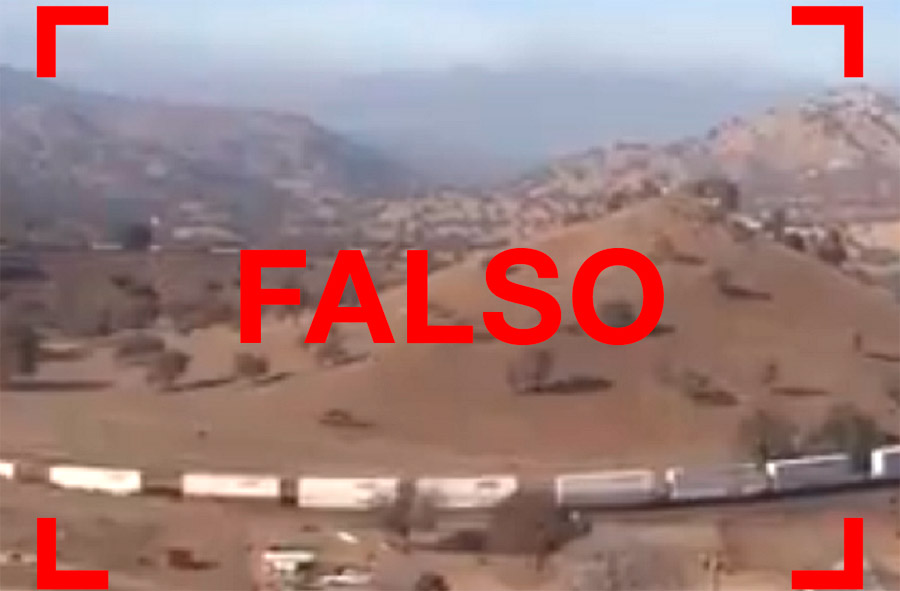 No, el video viral del tren que circula por una montaña no fue filmado en la Argentina sino en los Estados Unidos