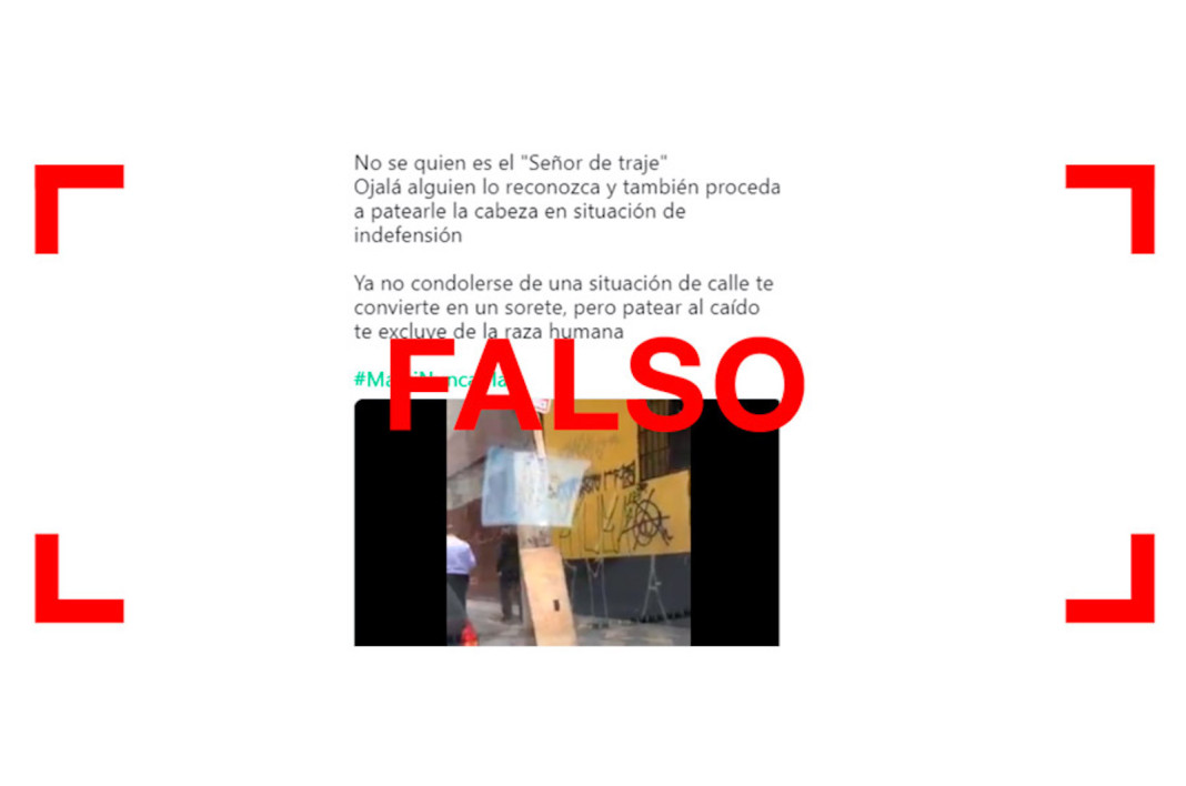 No, el video de un hombre que patea a un indigente no fue filmado en la Argentina sino en Brasil