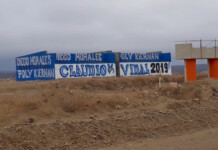 Candidata a diputada del FPV hace campaña sobre obras inconclusas de Lázaro Báez que como funcionaria, debía controlar