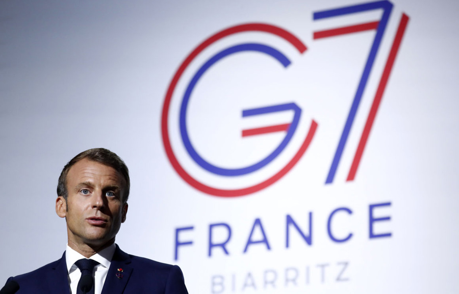 En otro G-7 intenso, Macron rescató un éxito diplomático