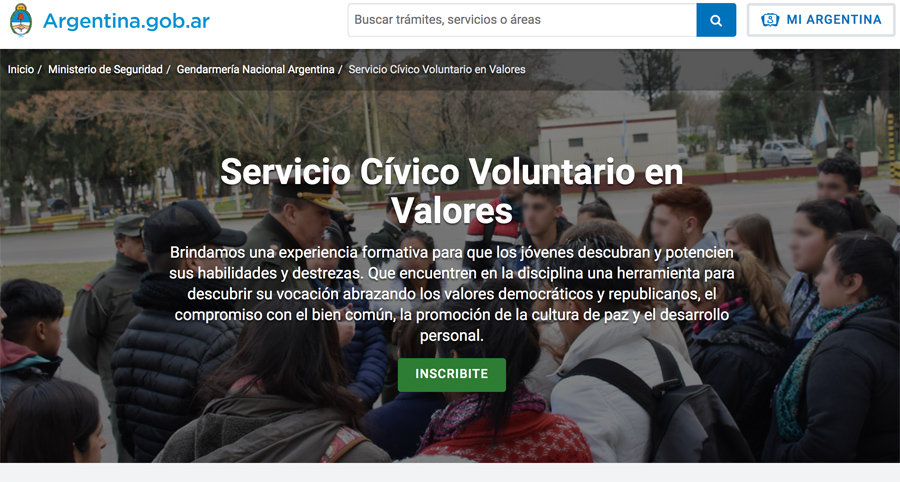 Servicio Cívico Voluntario: para los jóvenes representa una salida de barrios violentos