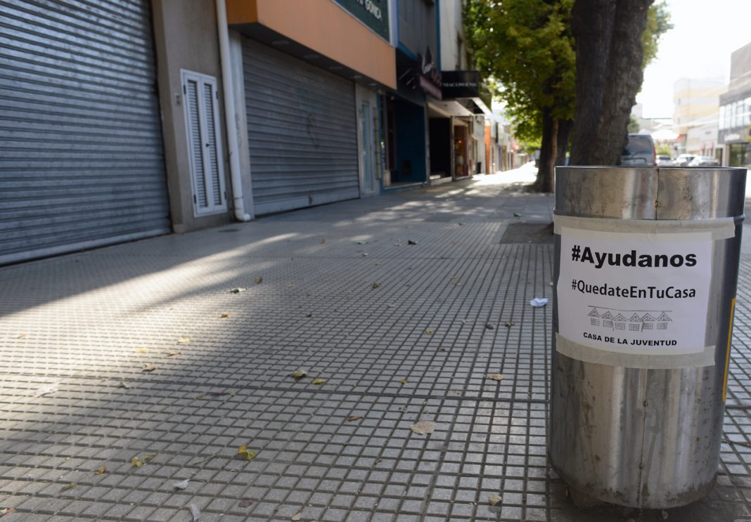 Cuarentena total en las calles de Río Gallegos – Foto: OPI Santa Cruz/Francisco Muñoz