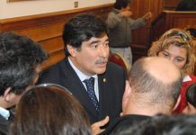 Carlos Zannini en un acto en casa de Gobierno de Santa Cruz en marzo de 2006 - Foto: OPI Santa Cruz/Francisco Muñoz