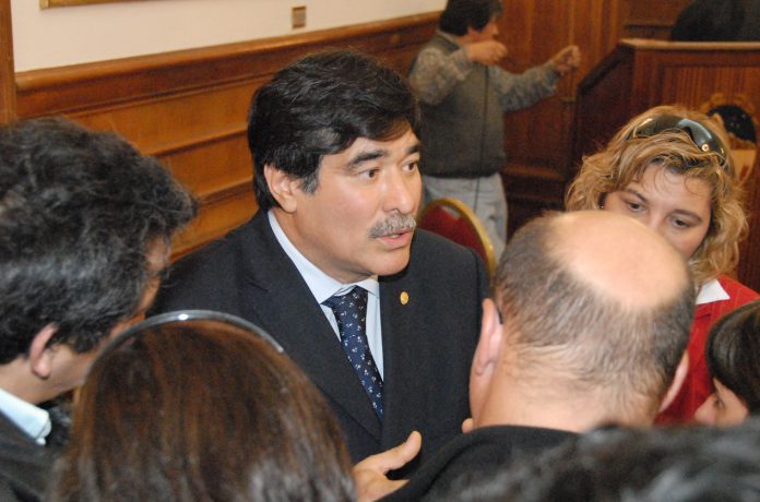 Carlos Zannini en un acto en casa de Gobierno de Santa Cruz en marzo de 2006 - Foto: OPI Santa Cruz/Francisco Muñoz