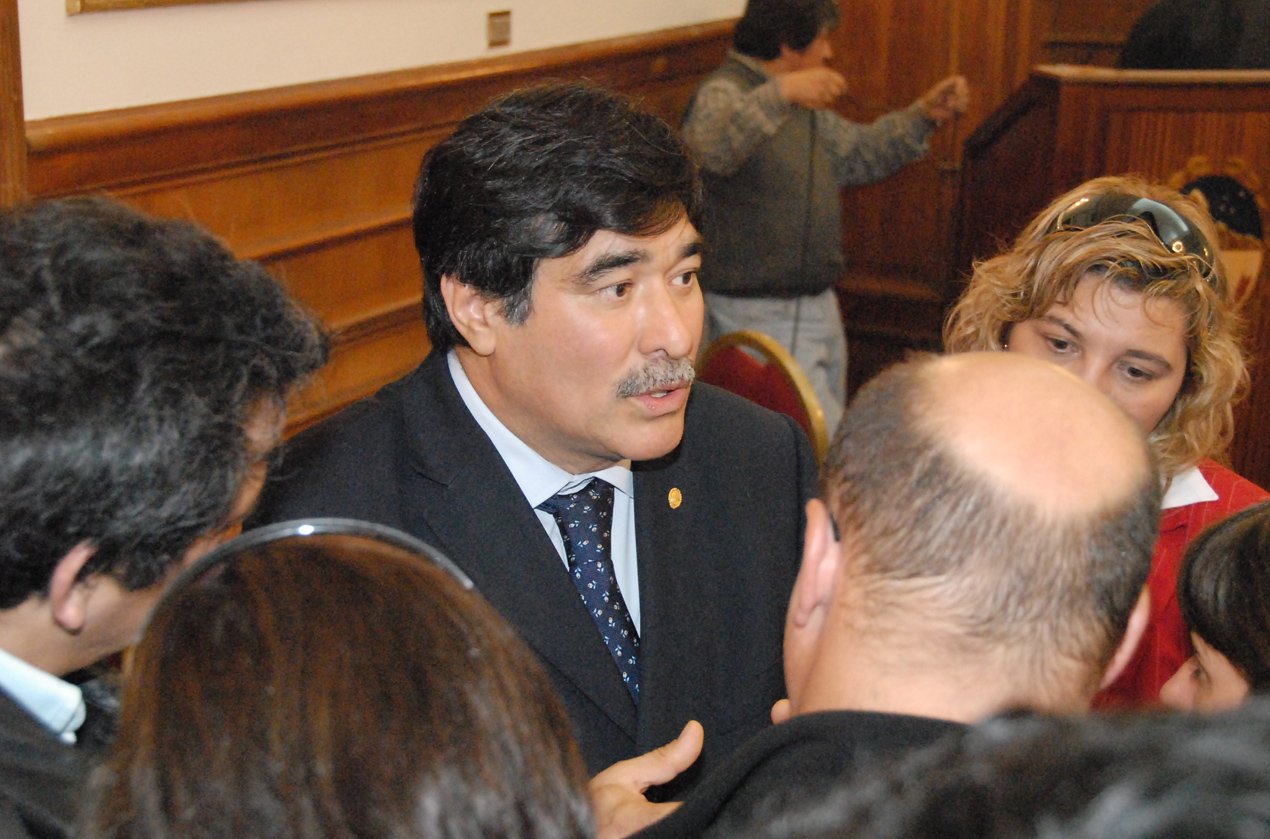 Carlos Zannini en un acto en casa de Gobierno de Santa Cruz en marzo de 2006 - Foto: OPI Santa Cruz/Francisco Muñoz