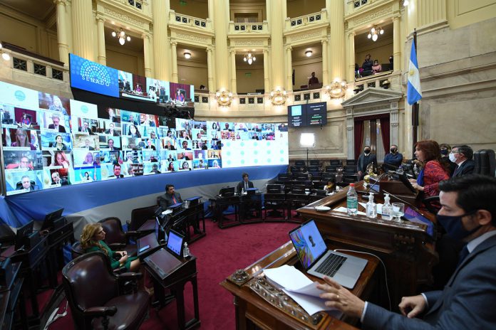 El Senado avaló decretos del Gobierno en la primera sesión virtual de su historia