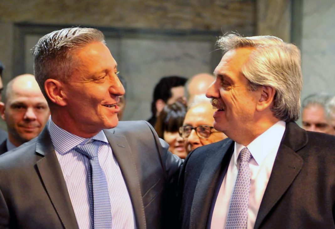 El gobernador de Chubut Mariano Arcioni junto al Presidente Alberto Fernández - Foto: