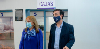 La gobernadora Alicia Kirchner y el Intendente Pablo Grasso -