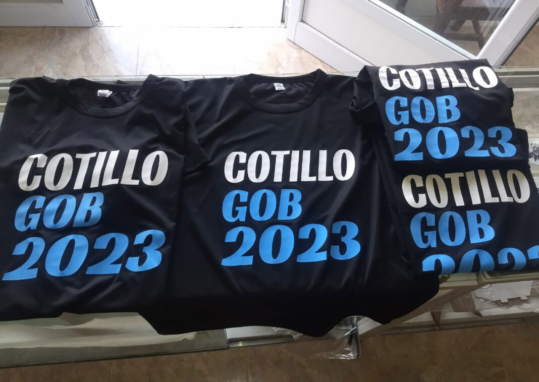 Las remeras de la candidatura de Fernando Cotillo 2023 - Foto: