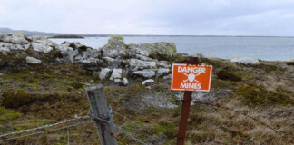 Islas Malvinas campos minados -