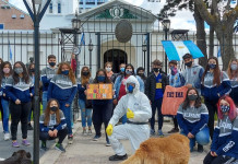 Egresados se movilizaron y en casa de gobierno les cerraron las rejas Egresados se movilizaron y en casa de gobierno les cerraron las rejas