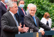 Fernández, a Piñera: “Más unidos podríamos haber resuelto mejor las cosas” Alberto Fernández en Chile - Foto: Telam