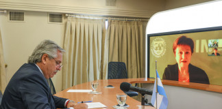 Alberto Fernández habló con la titular del FMI