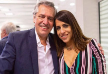 Victoria Donda y Alberto Fernández