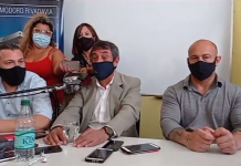 APUNTAN AL MERCADO NEGRO DE MEDICAMENTOS, POR LA DESAPARCIÓN DE LAS VACUNAS COVID EN CHUBUT Conferencia de prensa - foto diario el Chubut