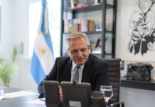LOS QUE ACOMPAÑAN A ALBERTO FERNÁNDEZ EN EL PJ NACIONAL. TRES REPRESENTANES DE SANTA CRUZ, TRES DE CHUBUT Y DOS DE TDF El presidente Alberto Fernández - Foto: Presidencia