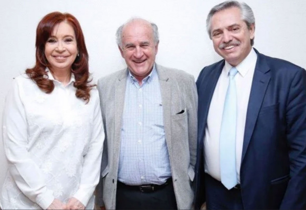 Cristina Kirchner, Oscar Parrilli, Alberto Fernández -