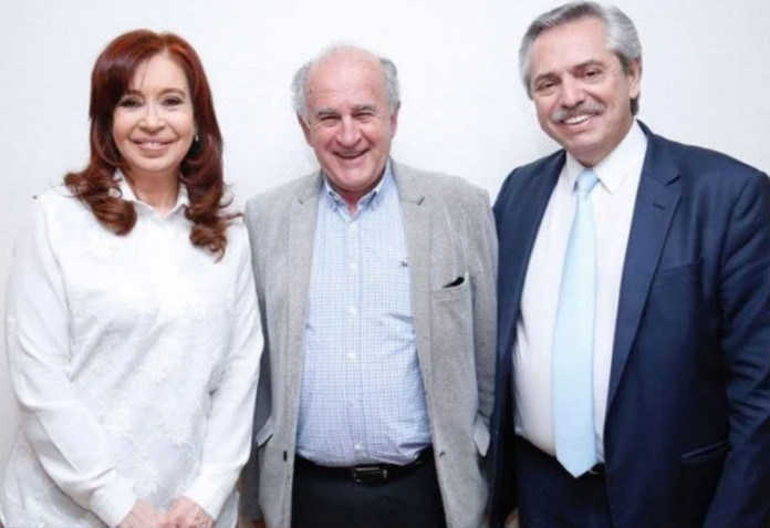 Cristina Kirchner, Oscar Parrilli, Alberto Fernández -