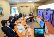 Ingresos Brutos: el Gobierno aprobó la posibilidad de que las provincias aumenten las tasas Alberto Fernández en video conferenica con los Gobernadores - Foto: Presidencia