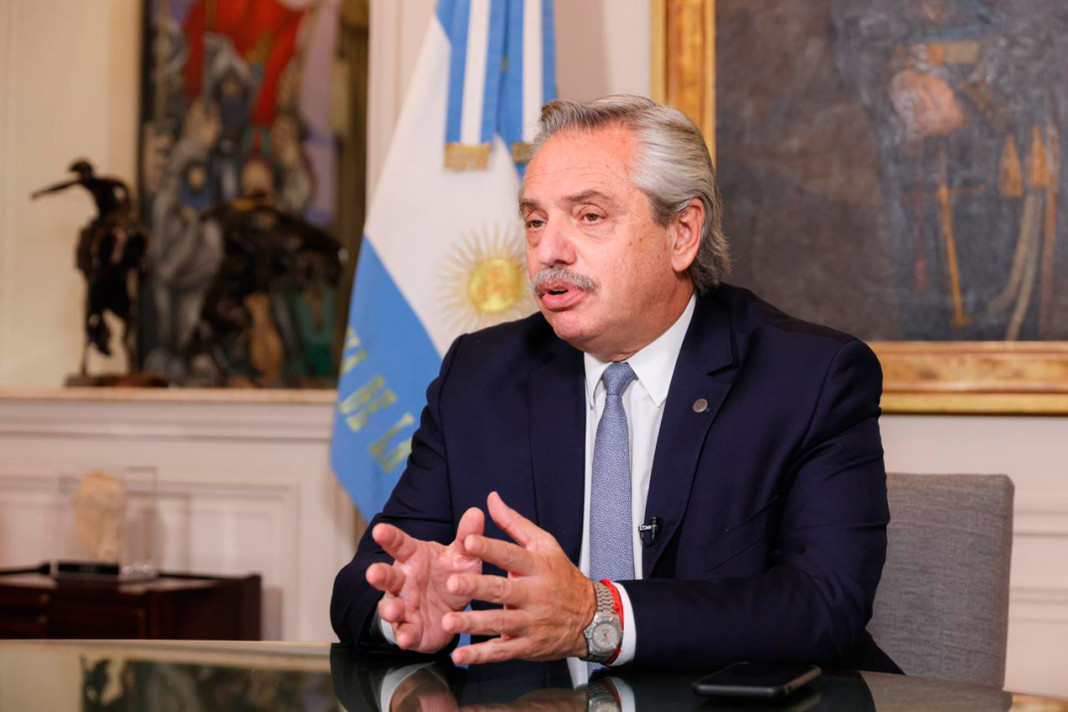El presidente Alberto Fernández -