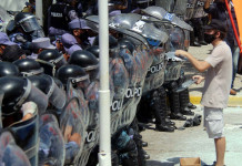 Las protestas contra Gildo Insfrán en Formosa no ceden Represión en Formosa - Foto: Telam