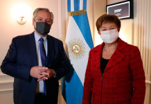 El presidente Alberto Fernández y la directora gerente del Fondo Monetario Internacional (FMI), Kristalina Georgieva