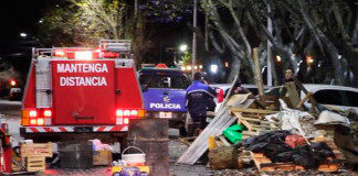 Casa de Gobierno luego del desalojo de los enfermeros