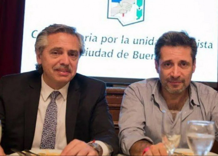 Alberto Fernández y Víctor Santa María