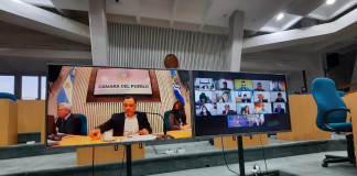 Sesión en la Cámara de Diputados de Santa Cruz -