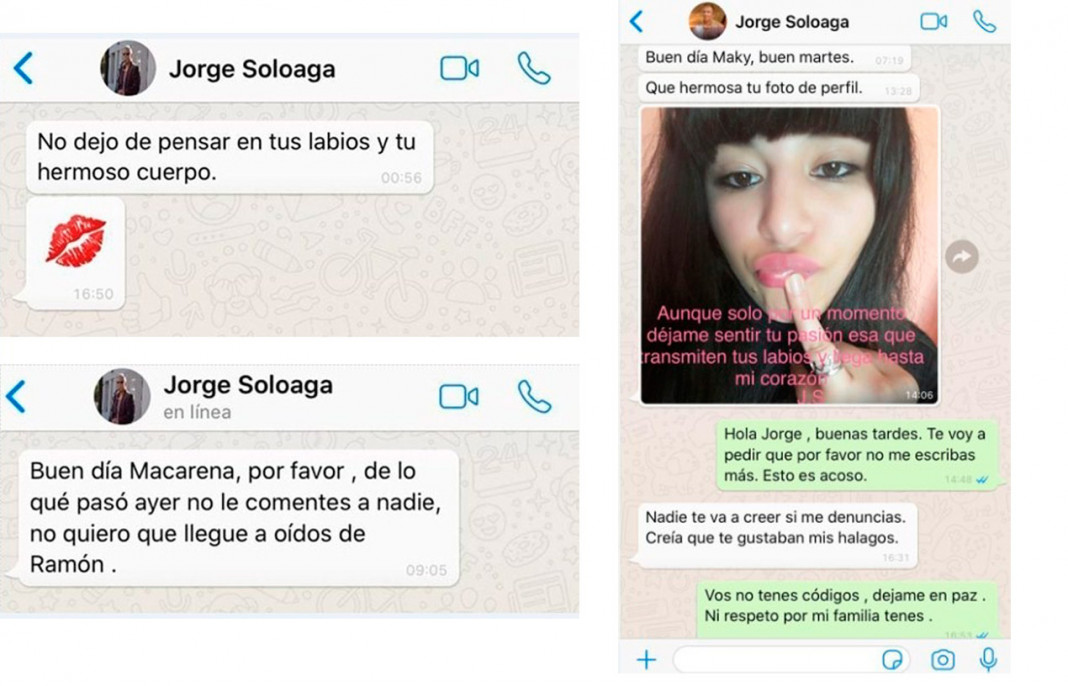 Mensajes de Whatsapp de Soloaga a Barrionuevo