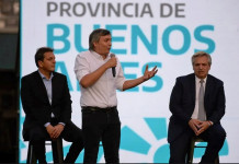 Por la crisis y la campaña, el Gobierno patea los conflictos internos para después de las elecciones Máximo Kirchner junto a Alberto Fernández y Sergio Massa