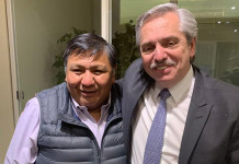 Escándalo en el Frente de Todos: un dirigente petrolero dijo que las mujeres “no tienen la capacidad técnica” para encabezar una lista de candidatos Jorge “Loma” Ávila junto a Alberto Fernández