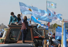 Masiva protesta del campo contra el Gobierno en todo el país Protesta del campo el acto principal se realizó en San Nicolás - Foto: Telam