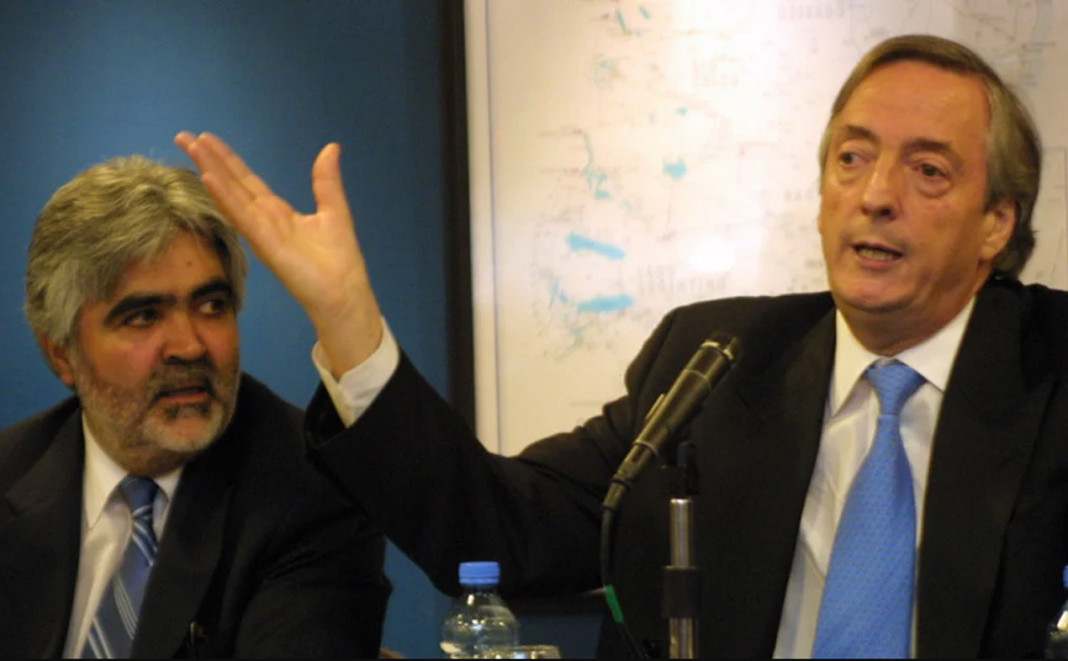 Néstor Kirchner junto a Sergio Acevedo -