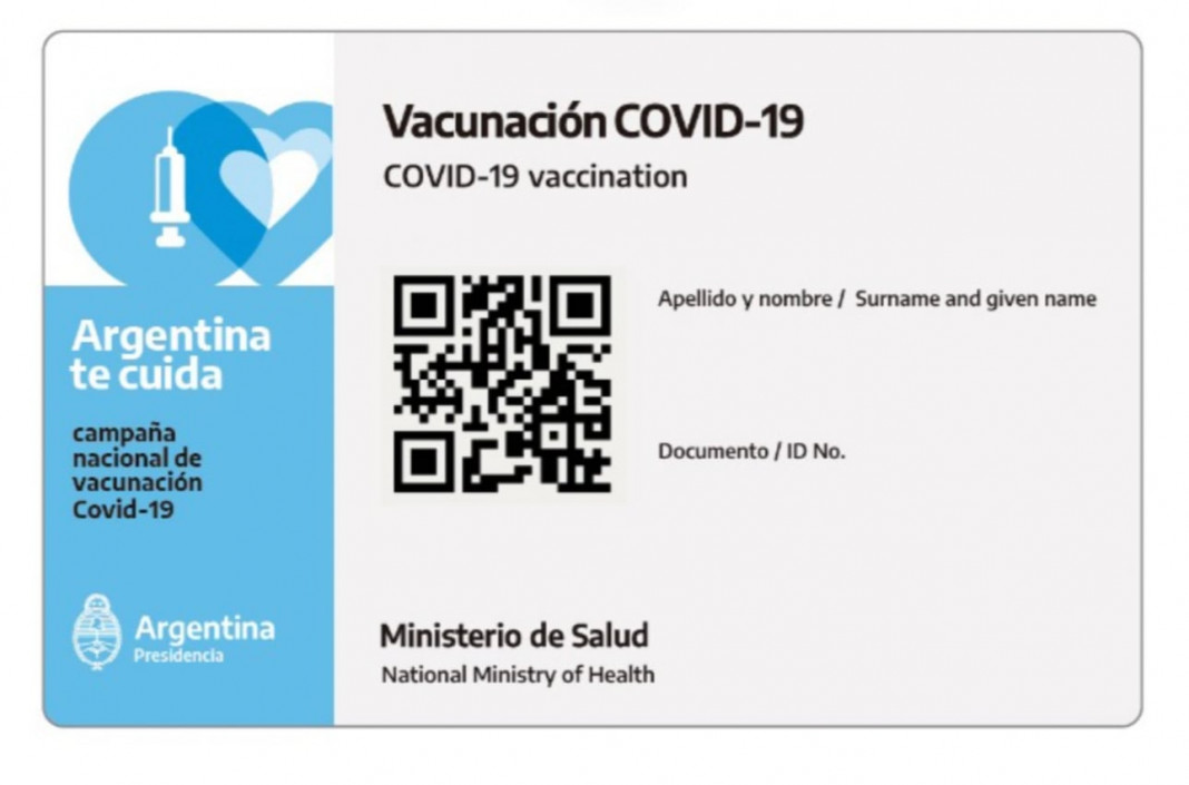 Credencial digital de vacunación de Mi Argentina