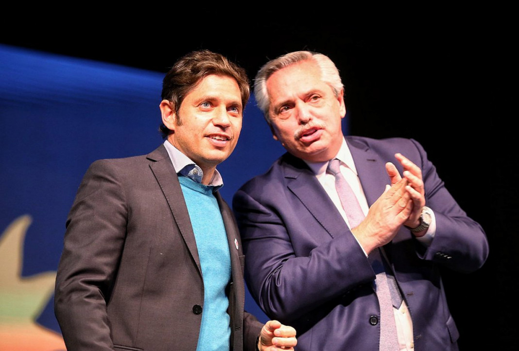 Axel Kicillof junto a Alberto Fernández