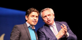 Axel Kicillof junto a Alberto Fernández