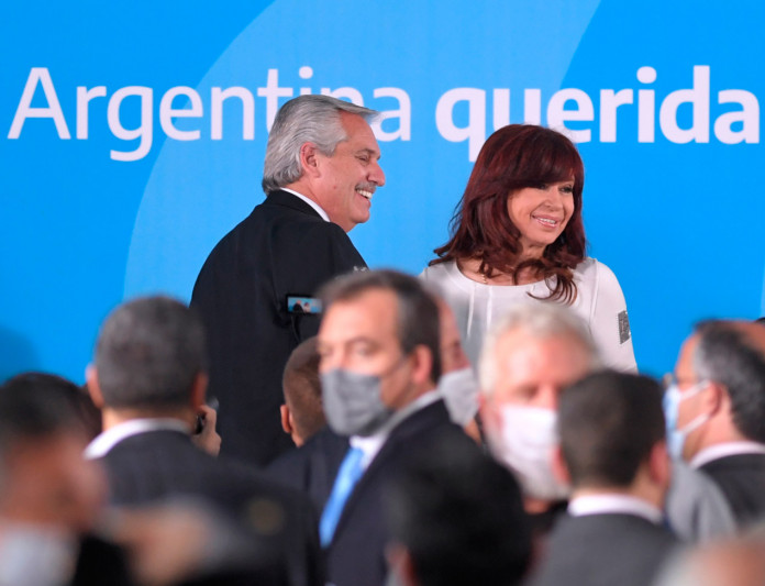 Alberto Fernández y Cristina Kirchner en la Casa Rosada - Foto: Telam