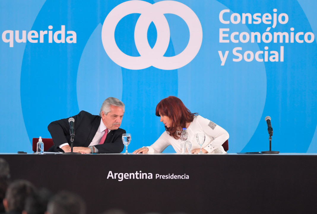 Alberto Fernández y Cristina Kirchner en la Casa Rosada - Foto: Telam