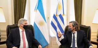 Los cancilleres de Argentina y Uruguay Santiago Cafiero, Francisco Bustillo - Foto: Telam