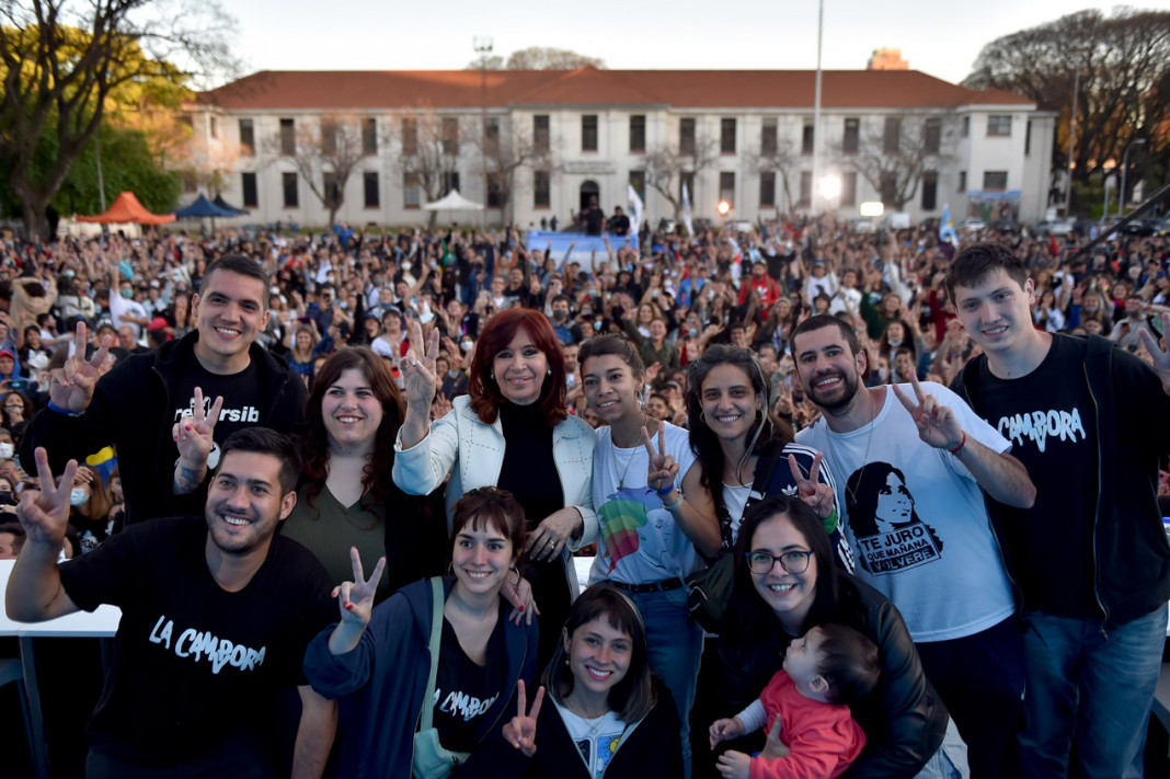 Cristina Kirchner en un acto con La Cámpora - Foto: Telam