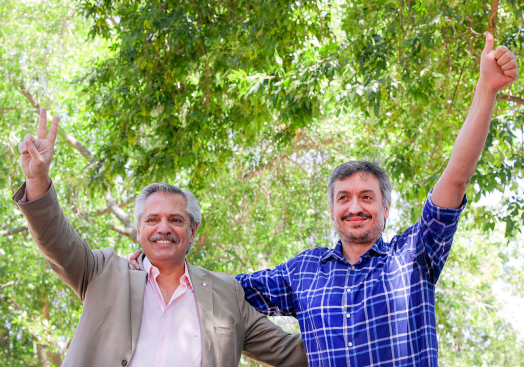 Alberto Fernández junto a Máximo Kirchner - Foto: NA