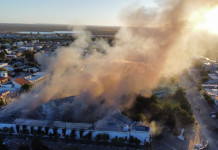 INCIDENTES Y DESTROZOS EN LA CASA DE GOBIERNO DE CHUBUT La casa de gobierno de Chubut sufrió importantes daños con mas 75% de su estructura dañada - Foto: Telam