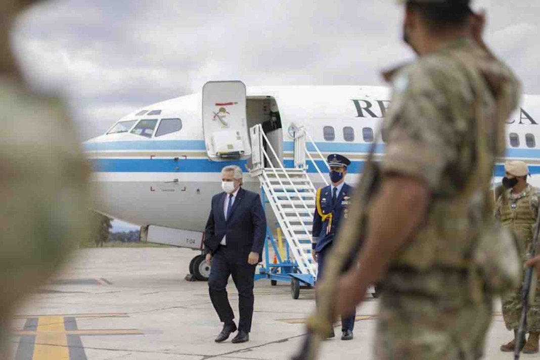El presidente Alberto Fernández llegó a las 16.50 a San Juan - Foto: NA