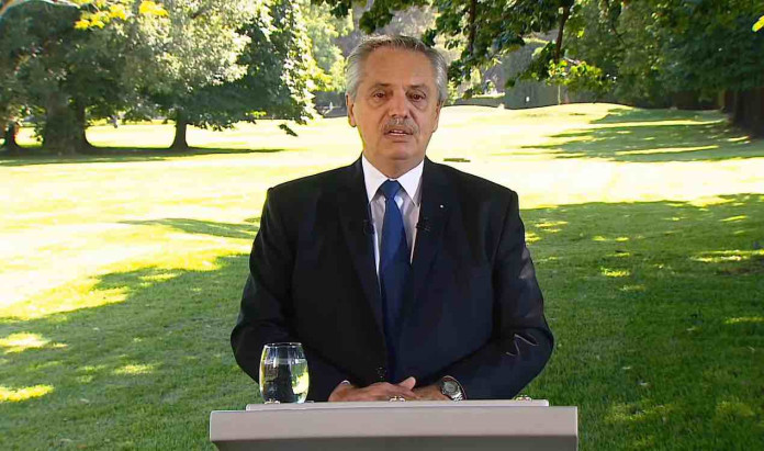 El presidente Alberto Fernández anuncia el acuerdo alcanzado con el Fondo Monetario Internacional - Foto: NA